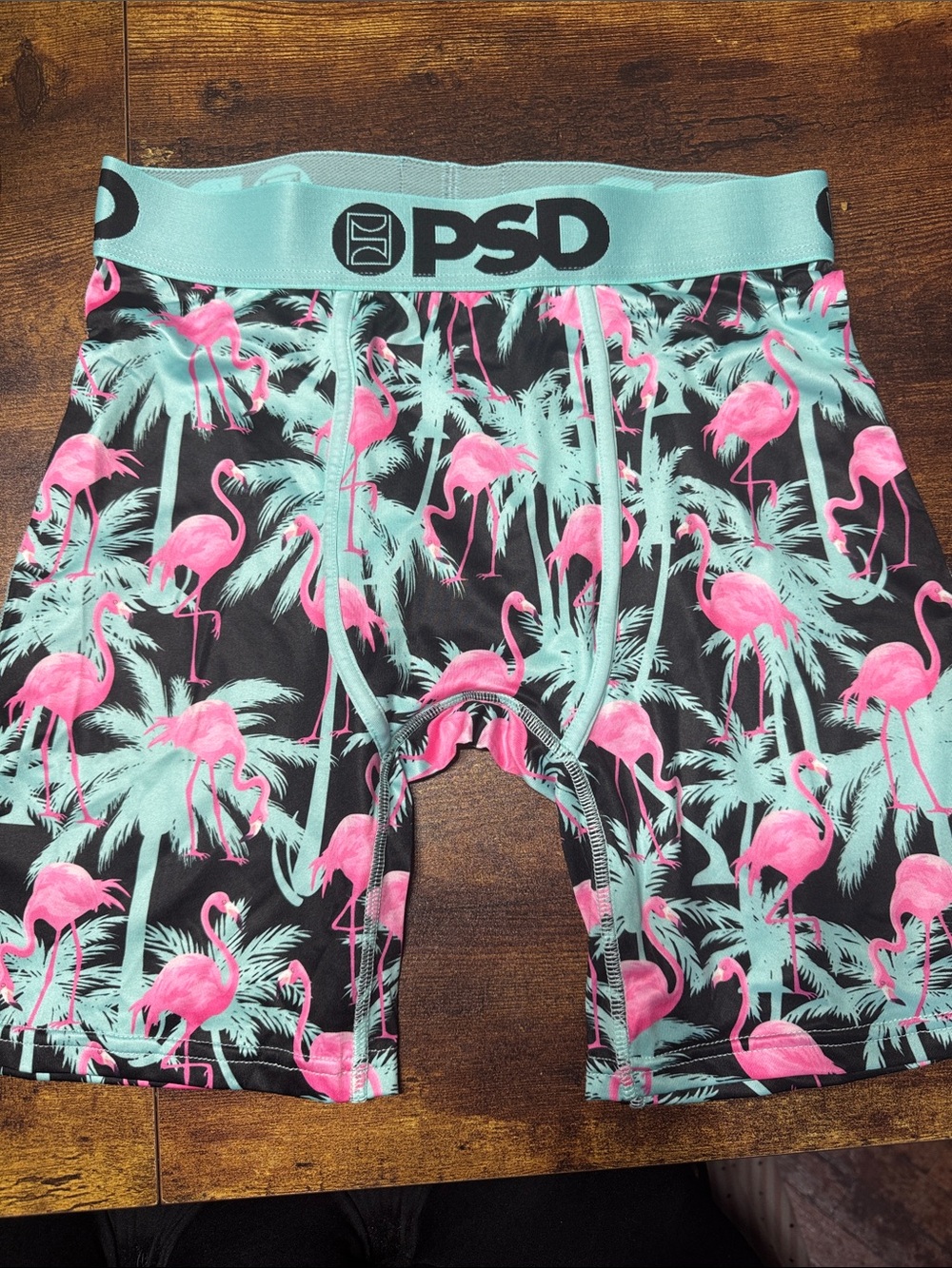 PSD Flamingo Palm Boxer Briefs - Pink & Mint